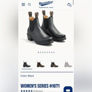Blundstone Women's #1671 Black Ankle Boots
